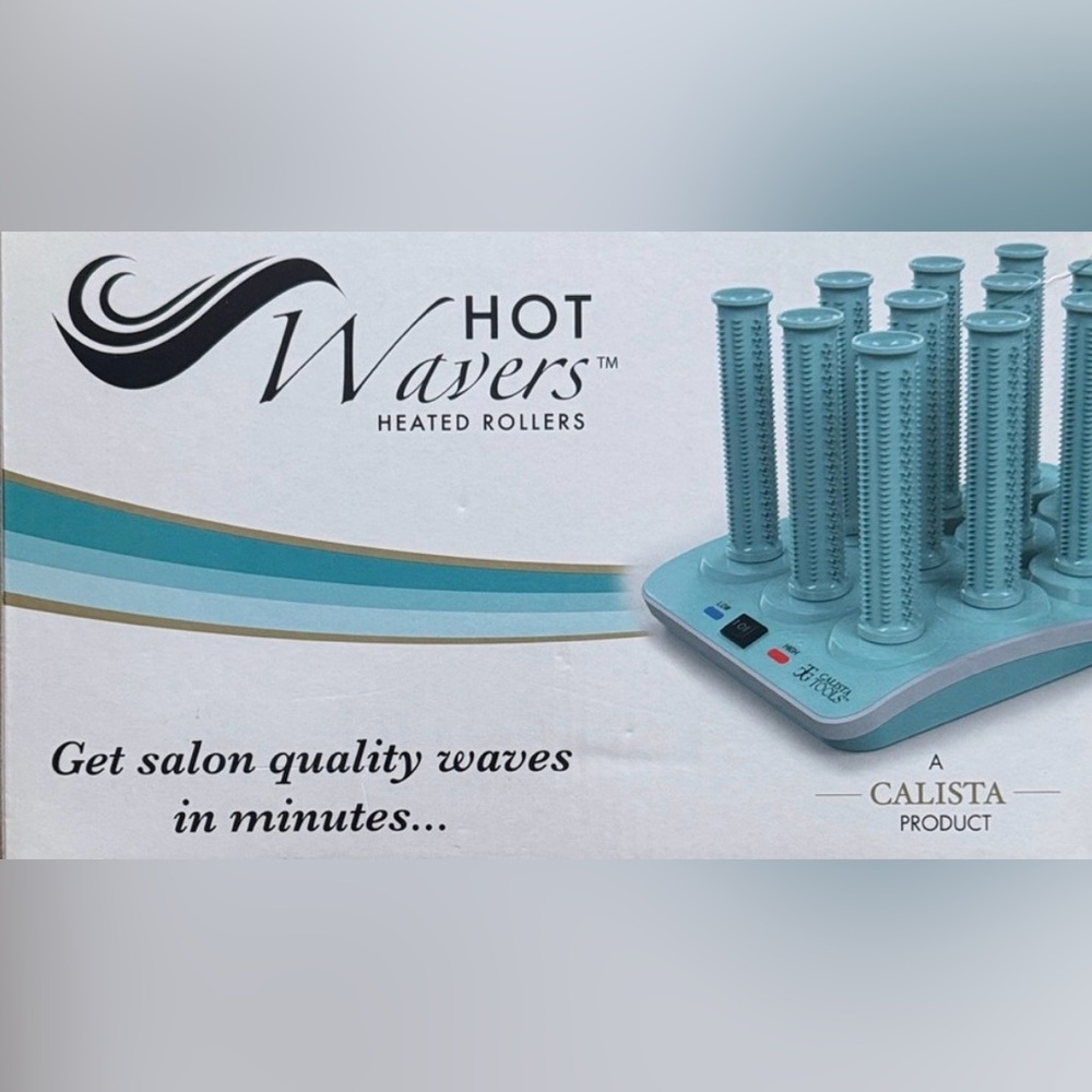 Calista Hot Waves Heated Rollers - Blue